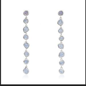 Monica Vinader Siren Mini Nugget Cocktail Blue Lace Agate earrings